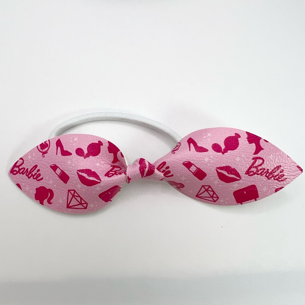 💕Barbie ponytail bow, lightweight, handmade, vegan leather.